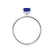PARIS - Oval Blue Sapphire & Diamond 950 Platinum Petite Hidden Halo