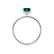 PARIS - Oval Emerald & Diamond 18k White Gold Petite Hidden Halo