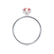 PARIS - Oval Champagne Sapphire & Diamond 950 Platinum Petite Hidden Halo