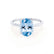 PARIS - Oval Aqua Spinel & Diamond 18k White Gold Petite Hidden Halo