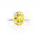 PARIS - Oval Yellow Sapphire & Diamond 950 Platinum Petite Hidden Halo