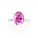 PARIS - Oval Pink Sapphire & Diamond 950 Platinum Petite Hidden Halo