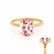 PARIS - Oval Champagne Sapphire & Diamond 18k Yellow Gold Petite Hidden Halo