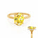 PARIS - Oval Yellow Sapphire & Diamond 18k Yellow Gold Petite Hidden Halo