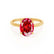 PARIS - Oval Ruby & Diamond 18k Yellow Gold Petite Hidden Halo