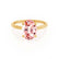 PARIS - Oval Champagne Sapphire & Diamond 18k Yellow Gold Petite Hidden Halo
