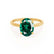 PARIS - Oval Emerald & Diamond 18k Yellow Gold Petite Hidden Halo