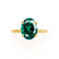 PARIS - Oval Emerald & Diamond 18k Yellow Gold Petite Hidden Halo