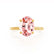 PARIS - Oval Champagne Sapphire & Diamond 18k Yellow Gold Petite Hidden Halo