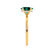 PARIS - Oval Emerald & Diamond 18k Yellow Gold Petite Hidden Halo