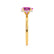 PARIS - Oval Pink Sapphire & Diamond 18k Yellow Gold Petite Hidden Halo