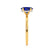 PARIS - Oval Blue Sapphire & Diamond 18k Yellow Gold Petite Hidden Halo