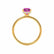 PARIS - Oval Pink Sapphire & Diamond 18k Yellow Gold Petite Hidden Halo