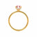PARIS - Oval Champagne Sapphire & Diamond 18k Yellow Gold Petite Hidden Halo