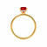 PARIS - Oval Ruby & Diamond 18k Yellow Gold Petite Hidden Halo