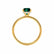 PARIS - Oval Emerald & Diamond 18k Yellow Gold Petite Hidden Halo