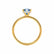PARIS - Oval Aqua Spinel & Diamond 18k Yellow Gold Petite Hidden Halo