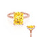 PARIS - Radiant Yellow Sapphire & Diamond 18k Rose Gold Petite Hidden Halo