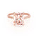 PARIS - Radiant Champagne Sapphire & Diamond 18k Rose Gold Petite Hidden Halo