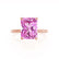 PARIS - Radiant Pink Sapphire & Diamond 18k Rose Gold Petite Hidden Halo