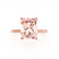 PARIS - Radiant Champagne Sapphire & Diamond 18k Rose Gold Petite Hidden Halo