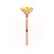 PARIS - Radiant Yellow Sapphire & Diamond 18k Rose Gold Petite Hidden Halo