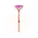 PARIS - Radiant Pink Sapphire & Diamond 18k Rose Gold Petite Hidden Halo