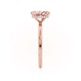 PARIS - Chatham® Radiant Champagne Sapphire & Diamond 18k Rose Gold Petite Hidden Halo