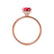 PARIS - Radiant Ruby & Diamond 18k Rose Gold Petite Hidden Halo