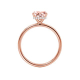 PARIS - Chatham® Radiant Champagne Sapphire & Diamond 18k Rose Gold Petite Hidden Halo