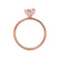PARIS - Radiant Champagne Sapphire & Diamond 18k Rose Gold Petite Hidden Halo