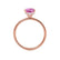 PARIS - Radiant Pink Sapphire & Diamond 18k Rose Gold Petite Hidden Halo
