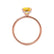 PARIS - Radiant Yellow Sapphire & Diamond 18k Rose Gold Petite Hidden Halo