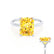 PARIS - Radiant Yellow Sapphire & Diamond 950 Platinum Petite Hidden Halo