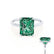 PARIS - Radiant Emerald & Diamond 950 Platinum Petite Hidden Halo