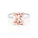 PARIS - Radiant Champagne Sapphire & Diamond 950 Platinum Petite Hidden Halo