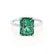 PARIS - Radiant Emerald & Diamond 950 Platinum Petite Hidden Halo