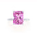 PARIS - Radiant Pink Sapphire & Diamond 950 Platinum Petite Hidden Halo