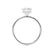 PARIS - Emerald Natural Diamond & Diamond 18k White Gold Hidden Halo Solitaire Engagement Ring Lily Arkwright