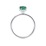 PARIS - Chatham® Radiant Emerald & Diamond 18k White Gold Petite Hidden Halo