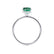 PARIS - Radiant Emerald & Diamond 950 Platinum Petite Hidden Halo