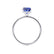 PARIS - Radiant Blue Sapphire & Diamond 18k White Gold Petite Hidden Halo