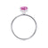 PARIS - Radiant Pink Sapphire & Diamond 950 Platinum Petite Hidden Halo