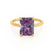 PARIS - Radiant Alexandrite & Diamond 18k Yellow Gold Petite Hidden Halo