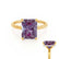 PARIS - Radiant Alexandrite & Diamond 18k Yellow Gold Petite Hidden Halo