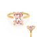 PARIS - Radiant Champagne Sapphire & Diamond 18k Yellow Gold Petite Hidden Halo