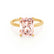 PARIS - Radiant Champagne Sapphire & Diamond 18k Yellow Gold Petite Hidden Halo