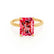PARIS - Radiant Ruby & Diamond 18k Yellow Gold Petite Hidden Halo