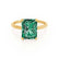 PARIS - Radiant Emerald & Diamond 18k Yellow Gold Petite Hidden Halo