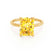 PARIS - Radiant Yellow Sapphire & Diamond 18k Yellow Gold Petite Hidden Halo